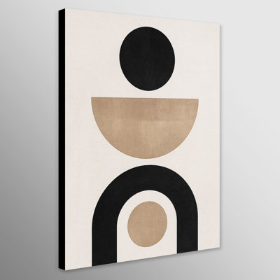 Abstract Geometric Pastel Wall Art - Canvas Framed Print