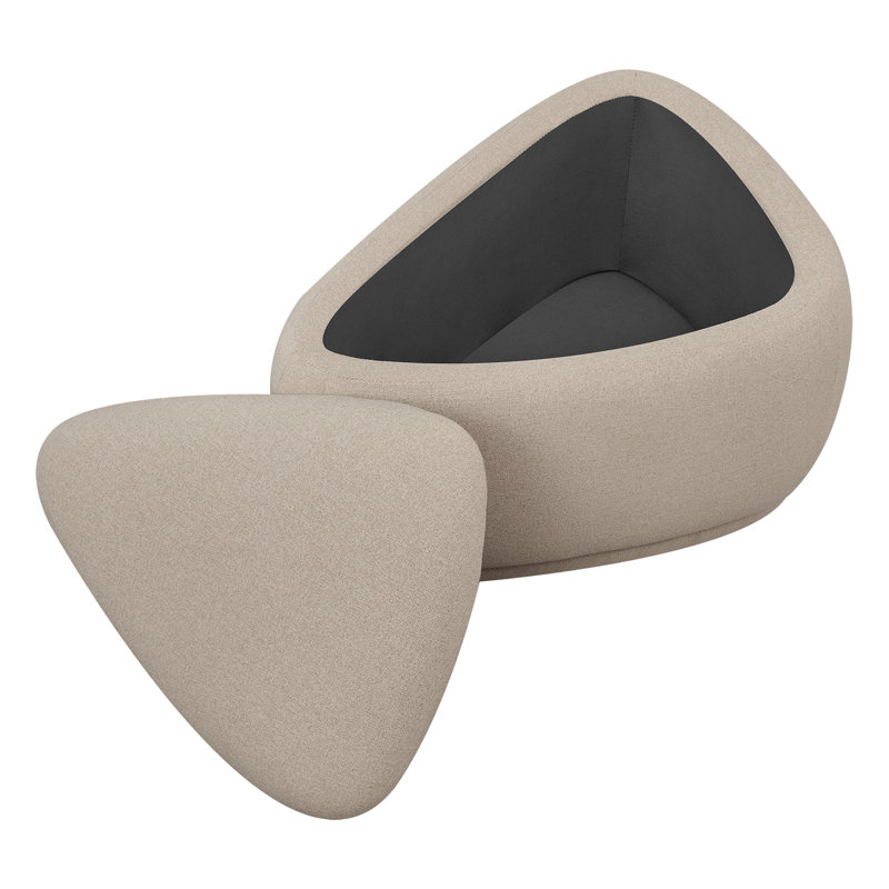Repose-pieds triangulaire rembourré 26,5 po Adna, Sand