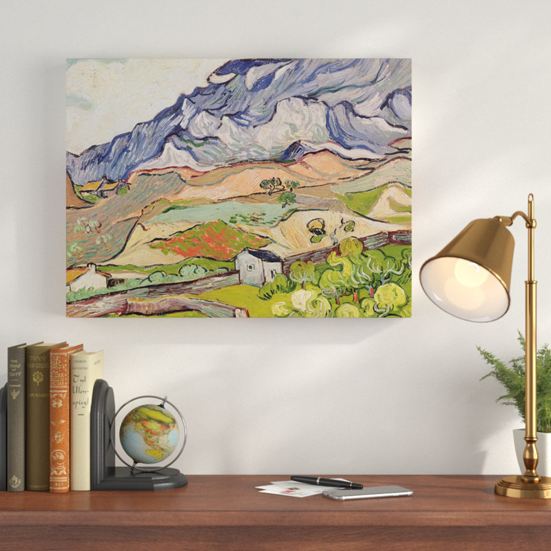« the alpilles » par vincent van gogh, reproduction d’art sur toile, H 35 po x l 47 po x P 2 po