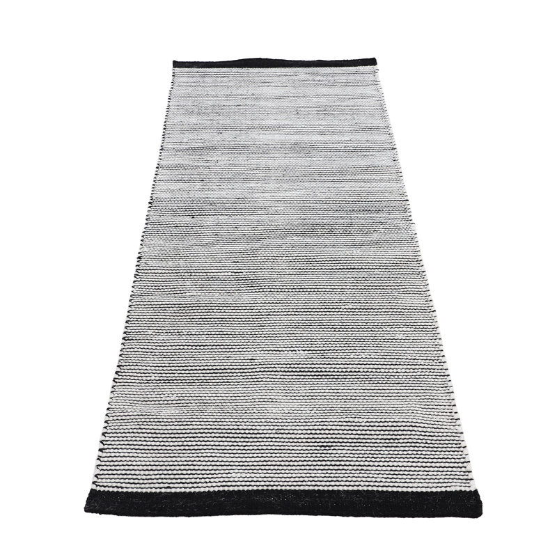 Mona Striped Wool Hand Woven Area Rug, Runner 80 x 400cm