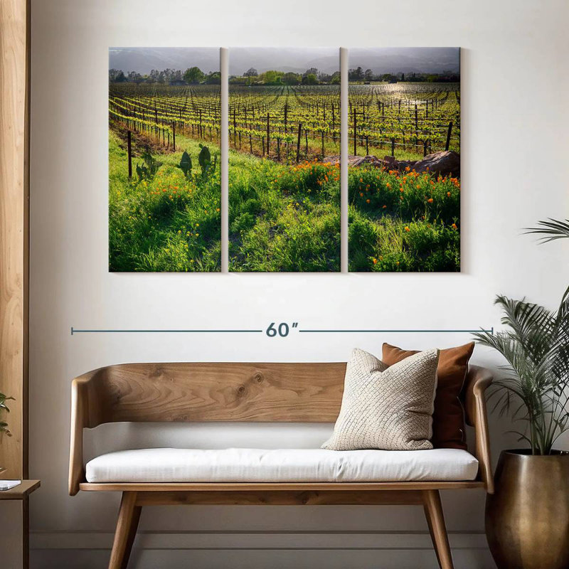Alvord Sunrise In The Vineyard, H 32 po x l 50 po