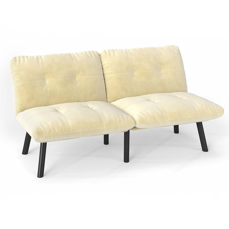 Convertible Folding Modern Sofa Bed, Cream