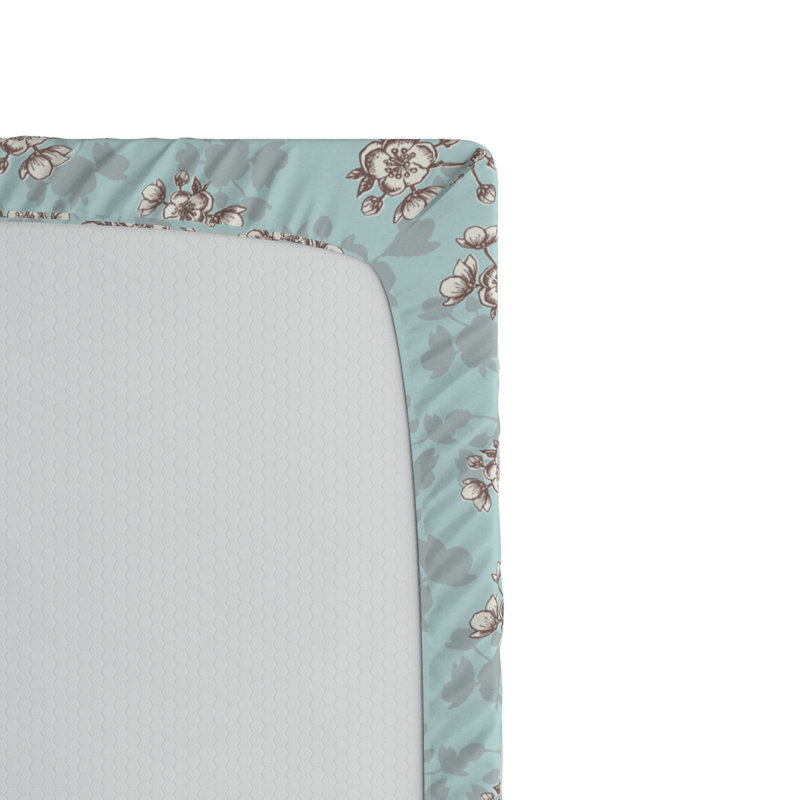 Microfiber Floral Fitted Sheet, Full Fitted Sheet