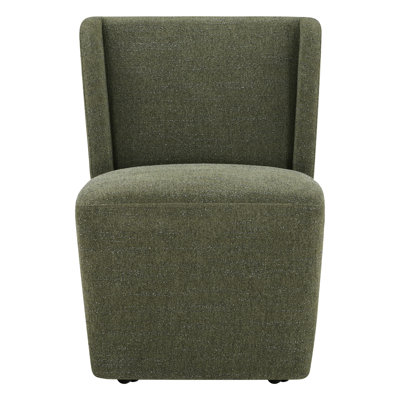 Camden Upholstered Wing Back Dining Side Chair with Casters