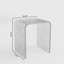 Tabouret de douche 16 po en acrylique transparent élégant - Banc de douche moderne en forme de U pour le rasage, le repos et le rangement | Conception antidérapante peu encombrante pour les salles de bain