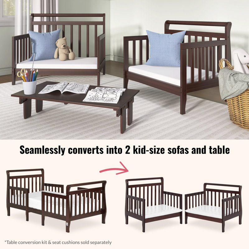 Bhatade Kids Toddler Bed, Espresso