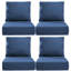 Ensemble de coussin de siège et de dossier en polyester résistant aux intempéries Deb-974621506-981643829-988066812