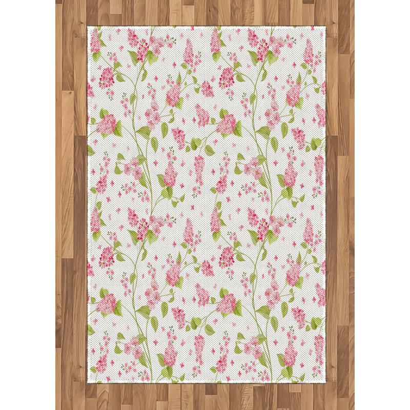 Tapis décoratif Shabby Flora, Rectangle— 4 pi x 5 pi 8 po