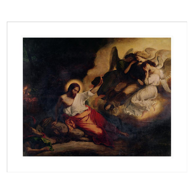 «Christ in the Garden of Olives» par Eugène Delacroix, impression giclée encadrée, H 23,5 po x l 27,71 po