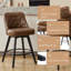 Faux Leather Swivel Accent Chair