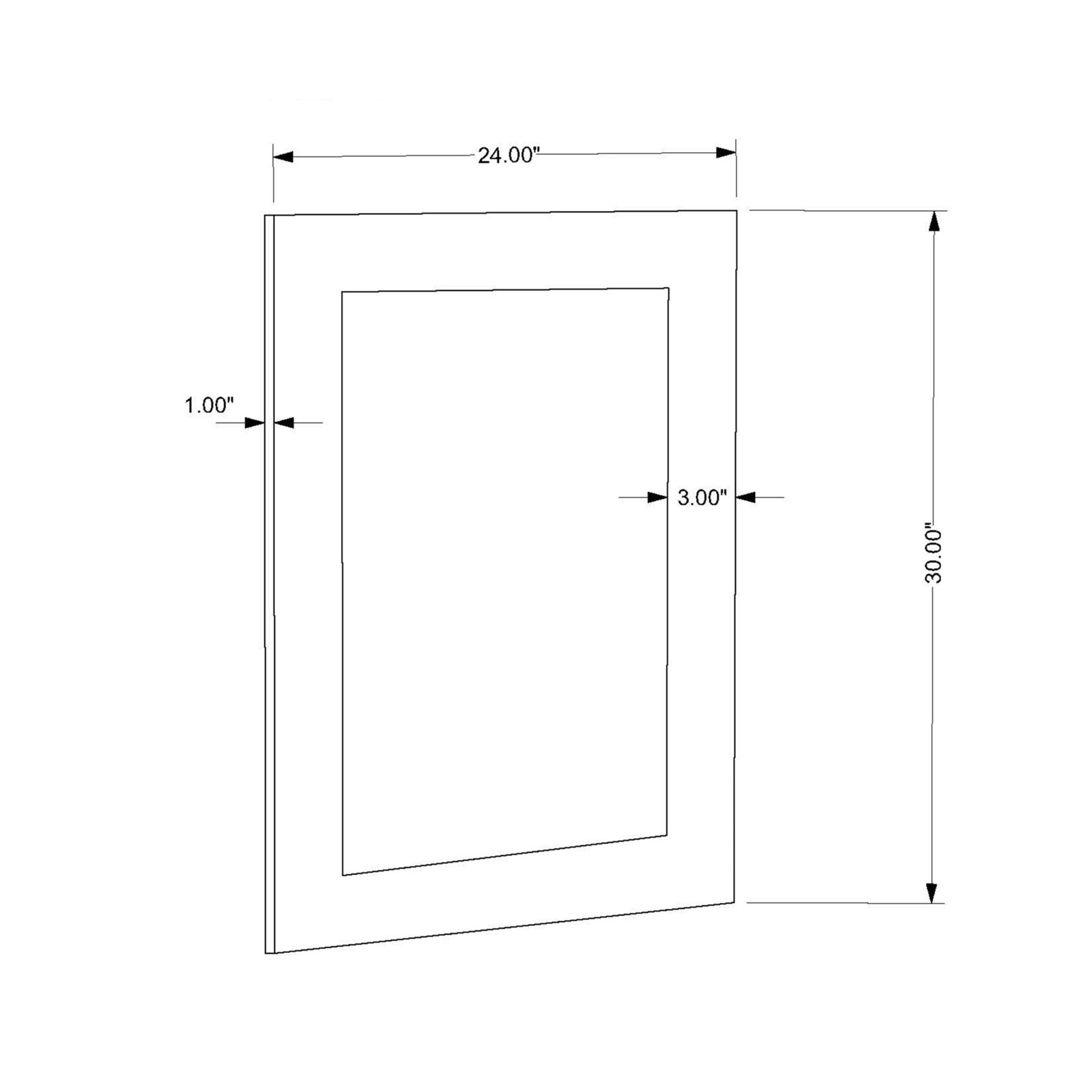 Ceri Round Bone Wall Mirror, Rectangle