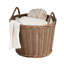 Panier de rangement Lom avec poignées, panier en osier tressé noyer brun, 16 po