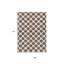 Tapis intérieur lavable à pois brun et ivoire 8 pi x 10 pi