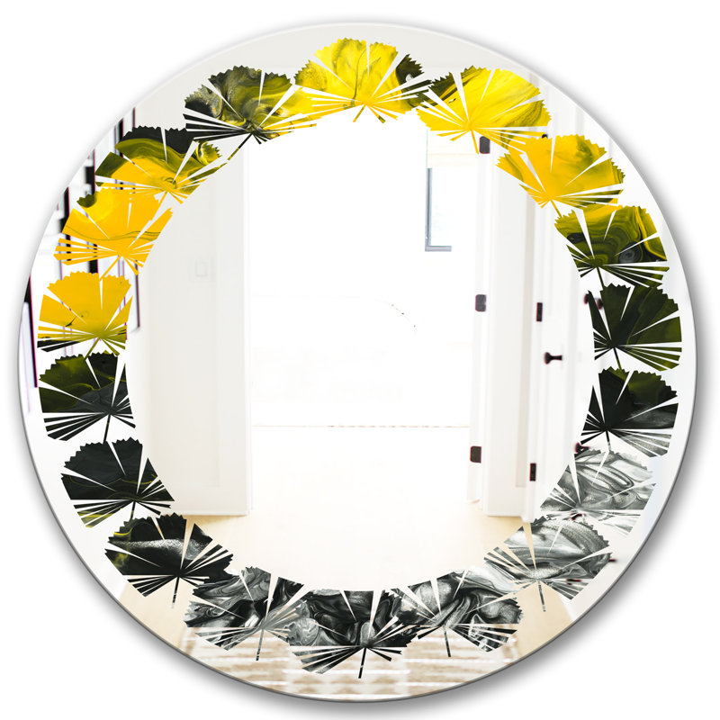 Miroir mural marbré 4 feuilles, H 23,6 po x l 23,6 po