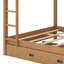 Lit superposé en bois de style rustique avec échelle et lit gigogne gigogne Queen-Over-Queen-849420010