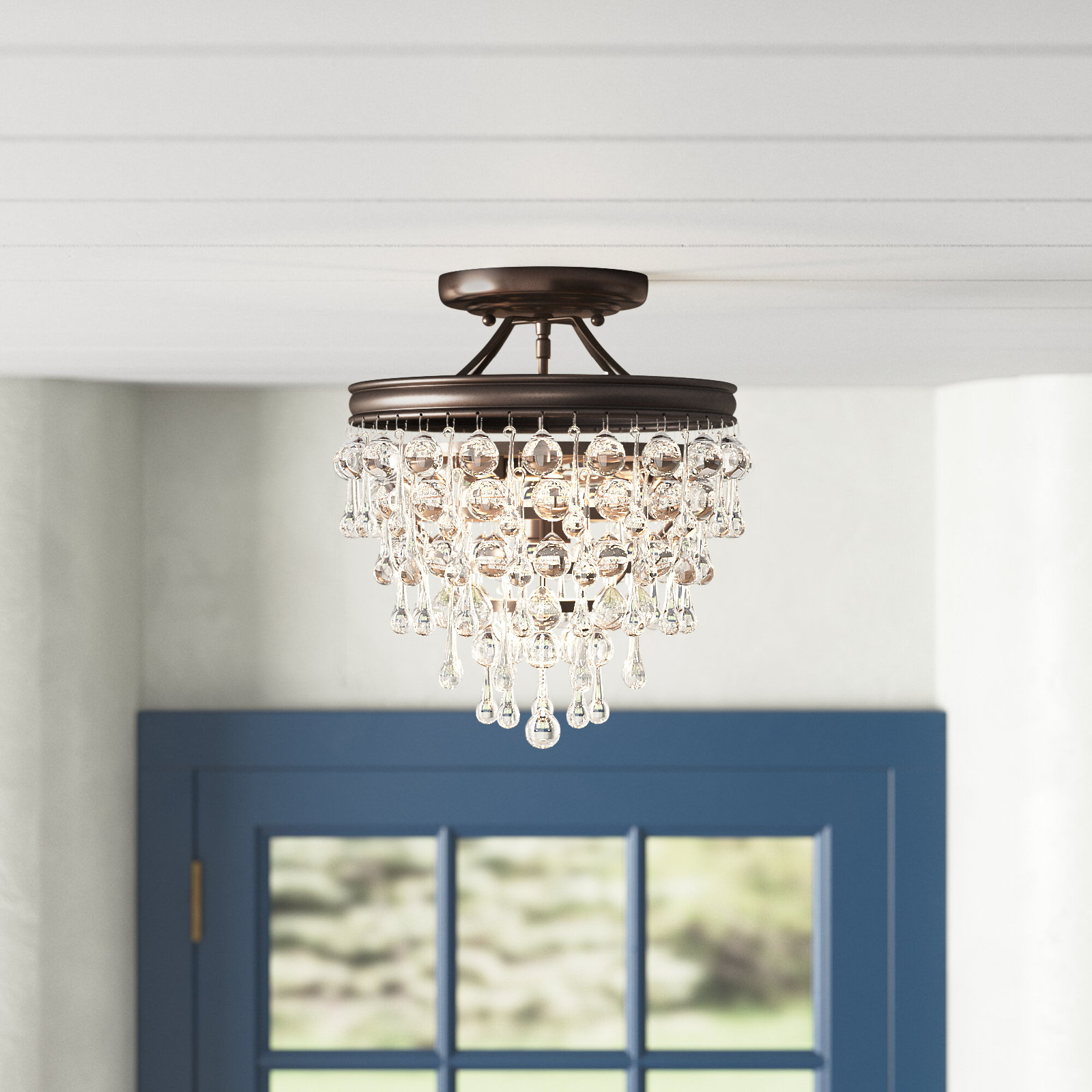 Stoneham 3 Light Semi Flush Mount