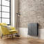 iBathUK Belgravia Horizontal Double Slim Flat Panel Radiator Angled Valve-1419064062-1419064053