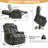 Breathable Leather Dual Motor Assist Power Lift Recliner Chair With Heating And Massage, Lay Flat Power Recliner For The Elderly-1216537715