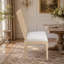 Ensemble de 2 chaises de salle à manger de style campagne française, dossier en rotin capitonné, finitions filigrané et sculptées, montage facile, beige