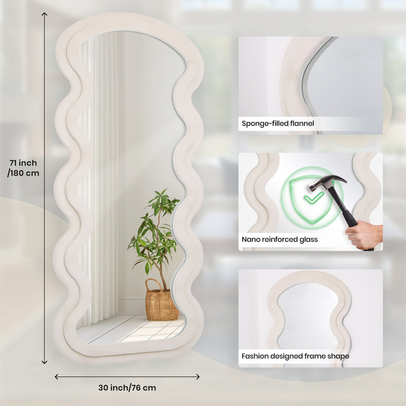 Miroir pleine grandeur, 71 po x 30 po