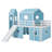 Loft Bed with Slide, Tent and Tower-1630791881-1641578027