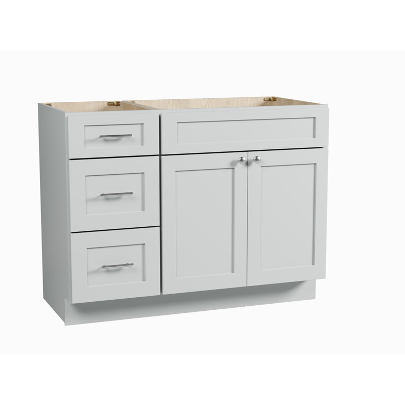 45'' Single Bathroom Vanity Base Only in White, Gray