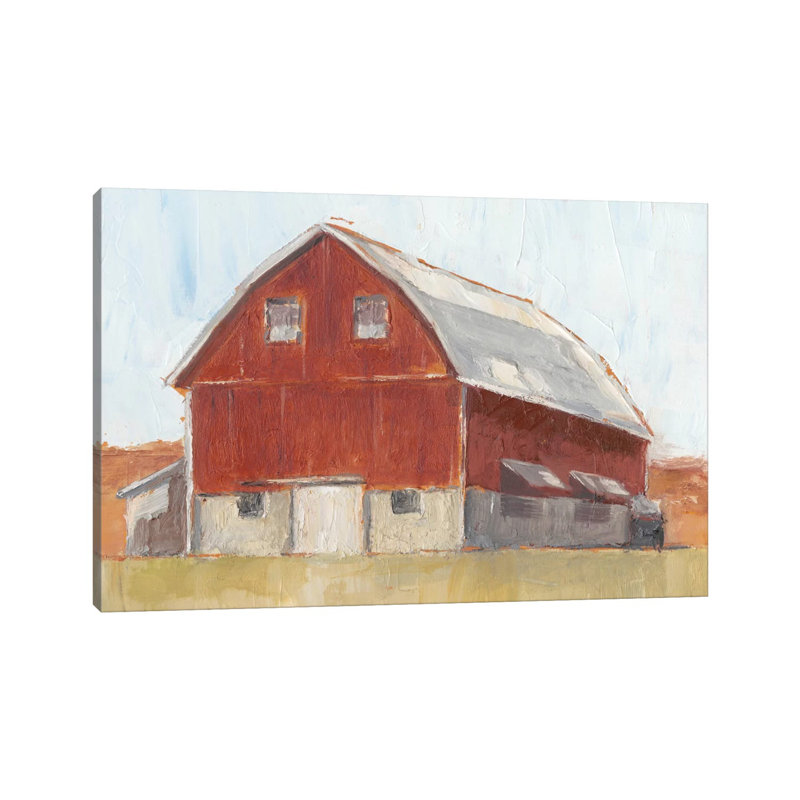 Rustic Red Barn II by Ethan Harper - Wrapped Canvas Gallery-Wrapped Canvas Giclée, 66.04 cm H x 45.72 cm W x 1.91 cm D