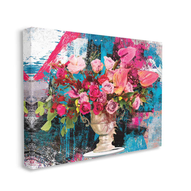 Art urbain sur toile Bouquet de roses urbaines par Porter Hastings, H 16 po x l 20 po