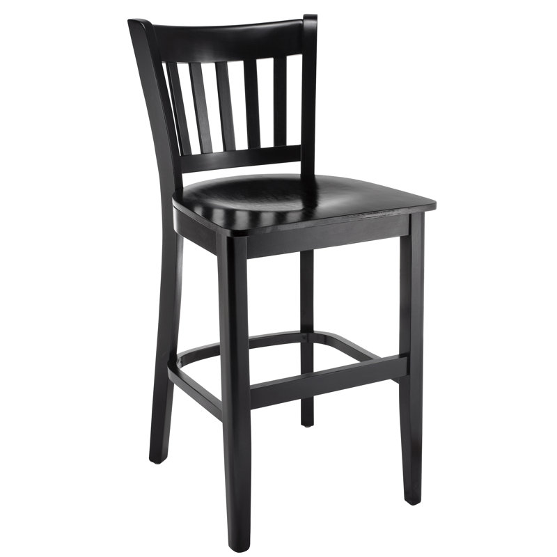 Sharyn Solid Wood Counter Stool, Black