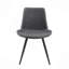 Modern 5Pc Dining Table Set With 4X Chairs Grey Upholstered Sintered Stone Tabletop Black Metal Legs Kitchen Dining Furniture
