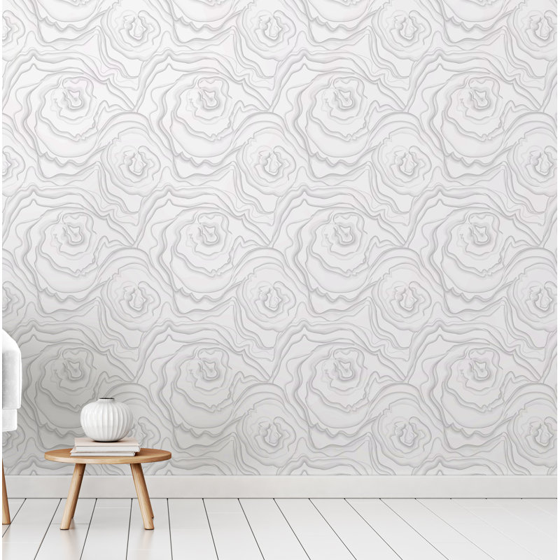 Panneau de papier peint lisse Destino, l 24 po x L 120 po, Gris