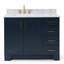 ARIEL TAYLOR 43 IN LEFT OFFSET SINGLE RECTANGLE SINK VANITY-444712537-444712543-411981165