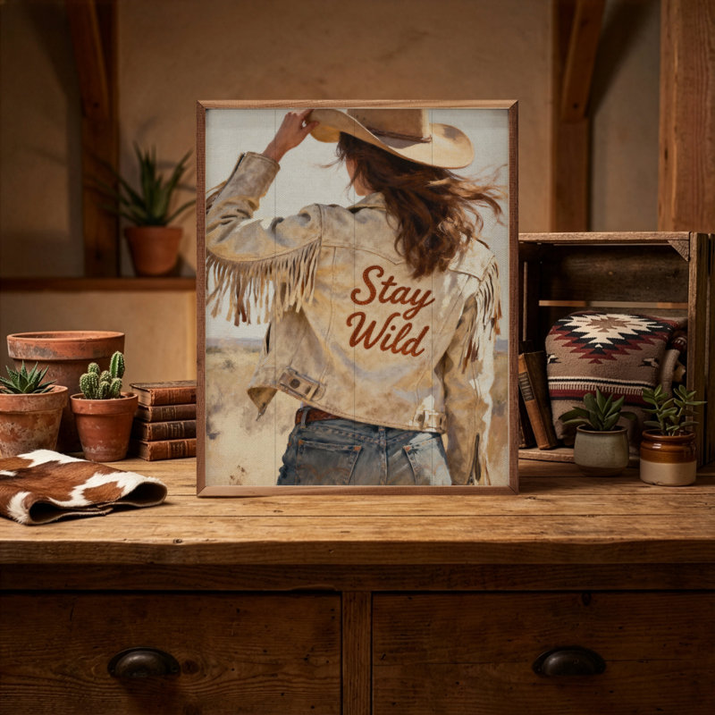 Western Women Stay Wild, H 20 po x l 16 po