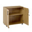 Marjorie Wood Storage Cabinet with Lock, 2 Door Locking File Tool Cabinet Cupboard with Adjustable Shelf-30562429