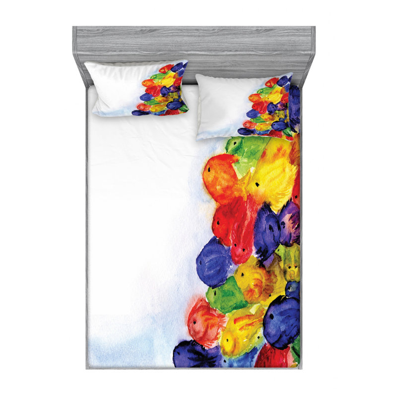 Microfiber Sheet Set, Queen Sheet Set with Fitted Sheet
