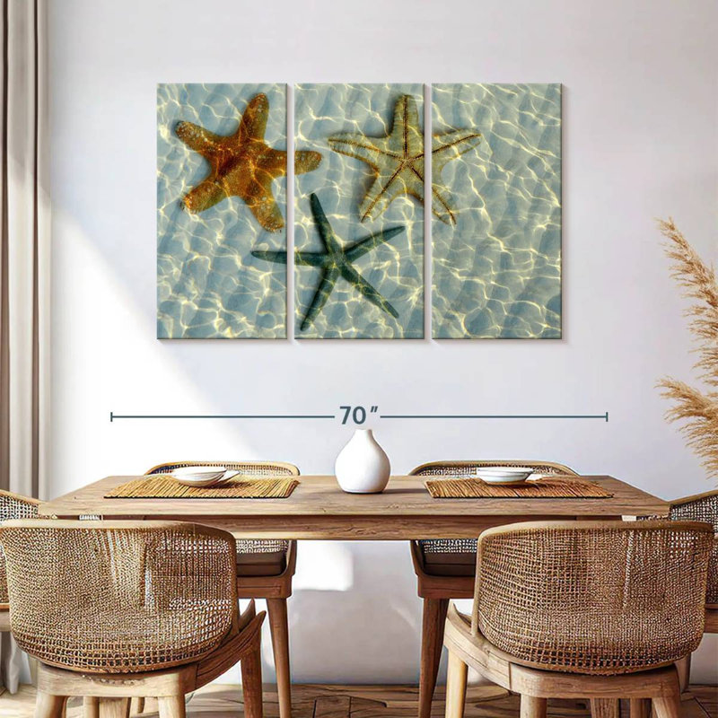 Brampt Underwater Trio Starfish, 36" H x 57" W