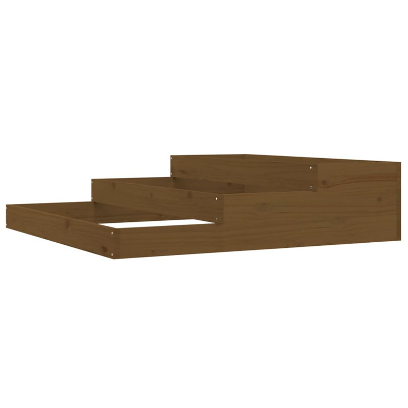 Anneclaar Self-Watering Wood Raised Garden Bed, Black, 27cm H x 107cm W x 107cm D