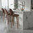 Elegant Swivel Bar Stool with Faux Leather and Walnut Wood-1287352586