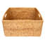 Hand-Woven Rattan Rectangular Basket with Handles-1673615992