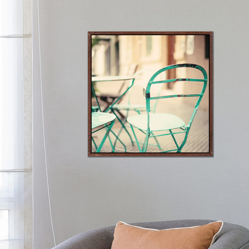 Coffee Chair 1 Piece Wall Art on Canvas, 66.04 cm H x 66.04 cm W, Classic Brown Wood Framed