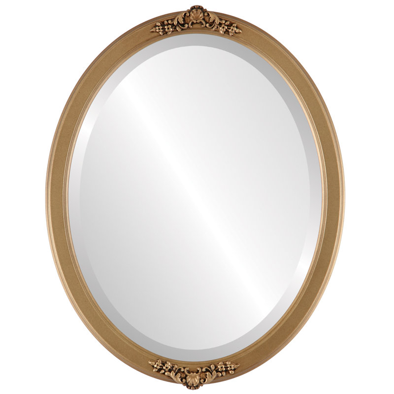 Miroir décoratif biseauté glam Wingate, 13 po x 17 po, Désert doré