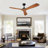 60" Ceiling Fan without Light, with Remote Control-88202014-88202019