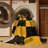 Machine Washable Checkered Brown Area Rug