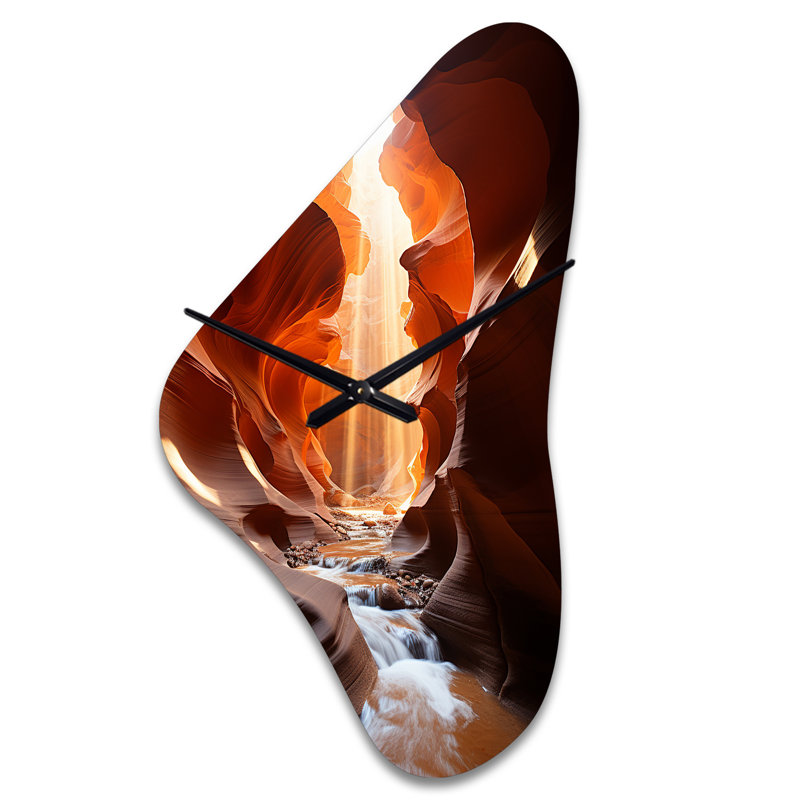 Canyon Antelope Symphony II - Boomerang Shape Canyon 3D Wall Clock, Large