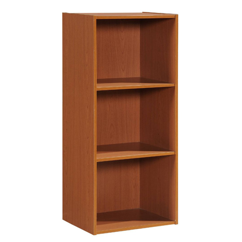 Bibliothèque haute avec rangement ouvert pour la maison ou le bureau, Cerisier