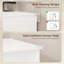 Computer Desk with Lockable File Drawers, White Wood Grain