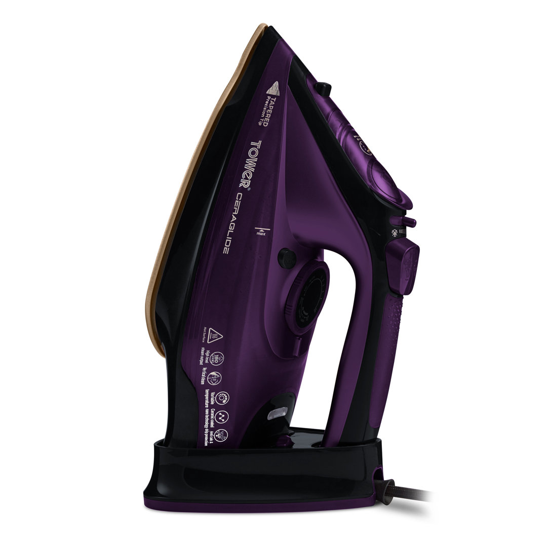 Tower Purple T22008 2400W Cord-Cordless Steam Iron - Image 9