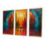 Ensemble de salon art mural rouge et bleu City Sky-107169673-107169674