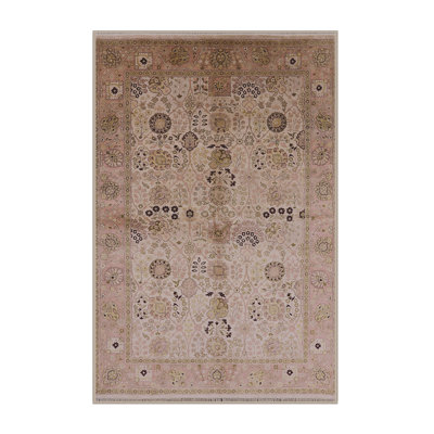 Tapis oriental pêche / beige