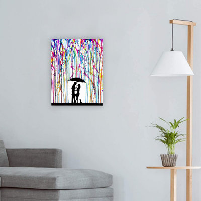 Blue And Red Two Step Canvas Wall Art Home Decoration 24 X 18 Inch